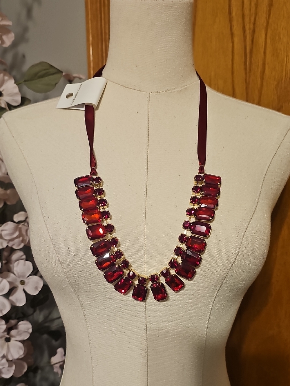 Cold Water Creek Red Statement Necklace